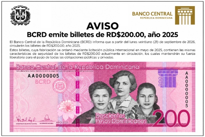 Ab morgen kommt die neue Serie des 200-Peso-Schein mit der Jahreszahl 2025 in Umlauf.